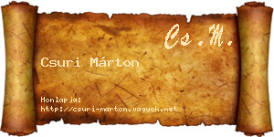 Csuri Márton névjegykártya