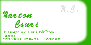 marton csuri business card